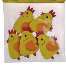 STICKER DE FOMI 5PZAS 3D (POLLITO) - 785-8944462