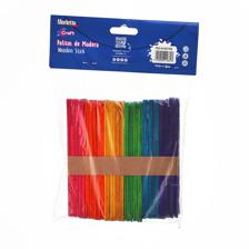 PALITOS DE MADERA COLORES100PZA 11.4x0.2CM - 785-9162760