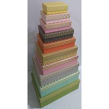 Set of 10 gift boxes, assortedsizes - 786-8532461
