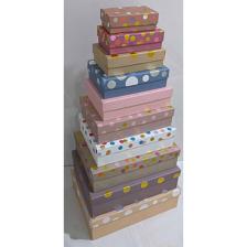 SET DE 10 CAJAS DE REGALOS TAMANOS SURTIDOS - 786-8532463
