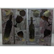 360PCSCTN PAPER WINE BAG MERLETTO GOLD HANG TAG 210G WHITE C - 786-8892321