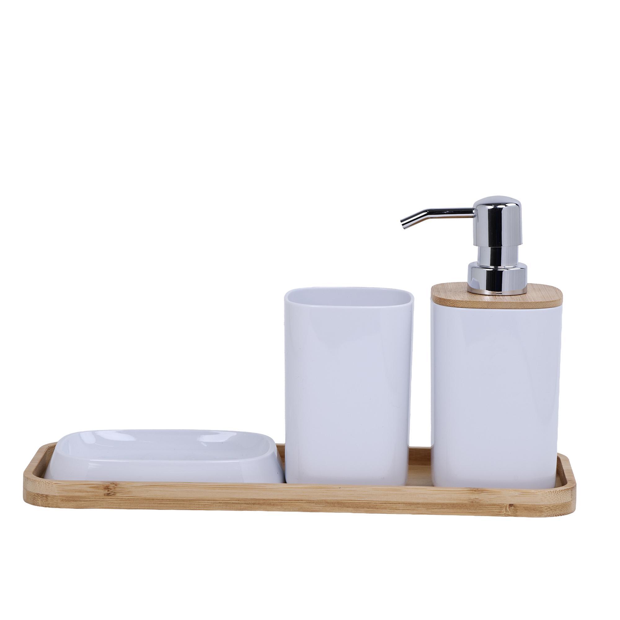 JG DISPENSADOR/VASO P/BAÑO 4PZ - 351-010029