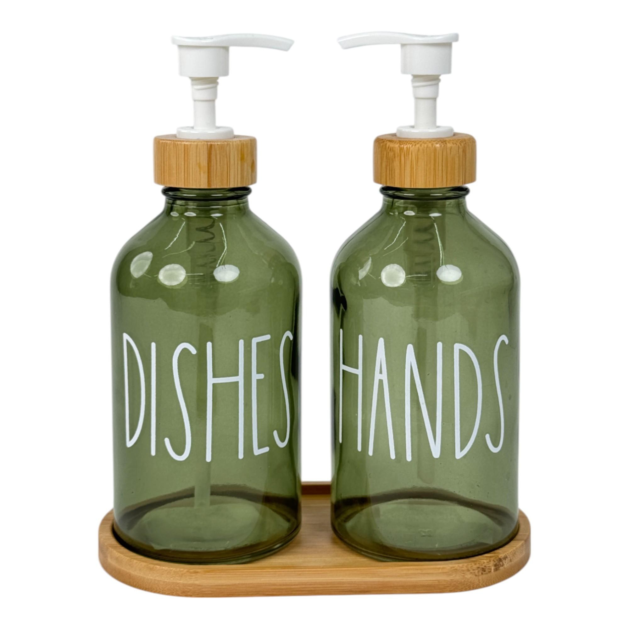 BATHROOM SET WITH BAMBOO TRAY - 351-820002