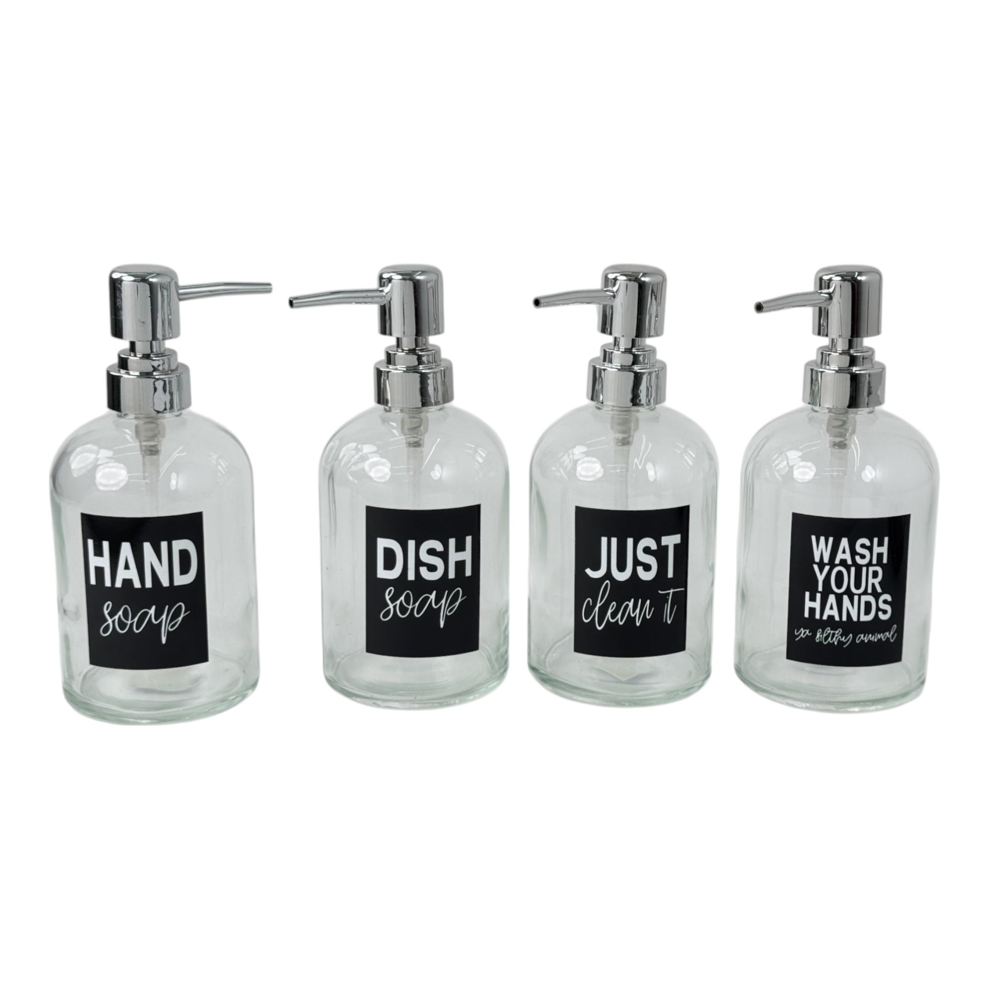 GLASS SOAP DISPENSER - 354-130006