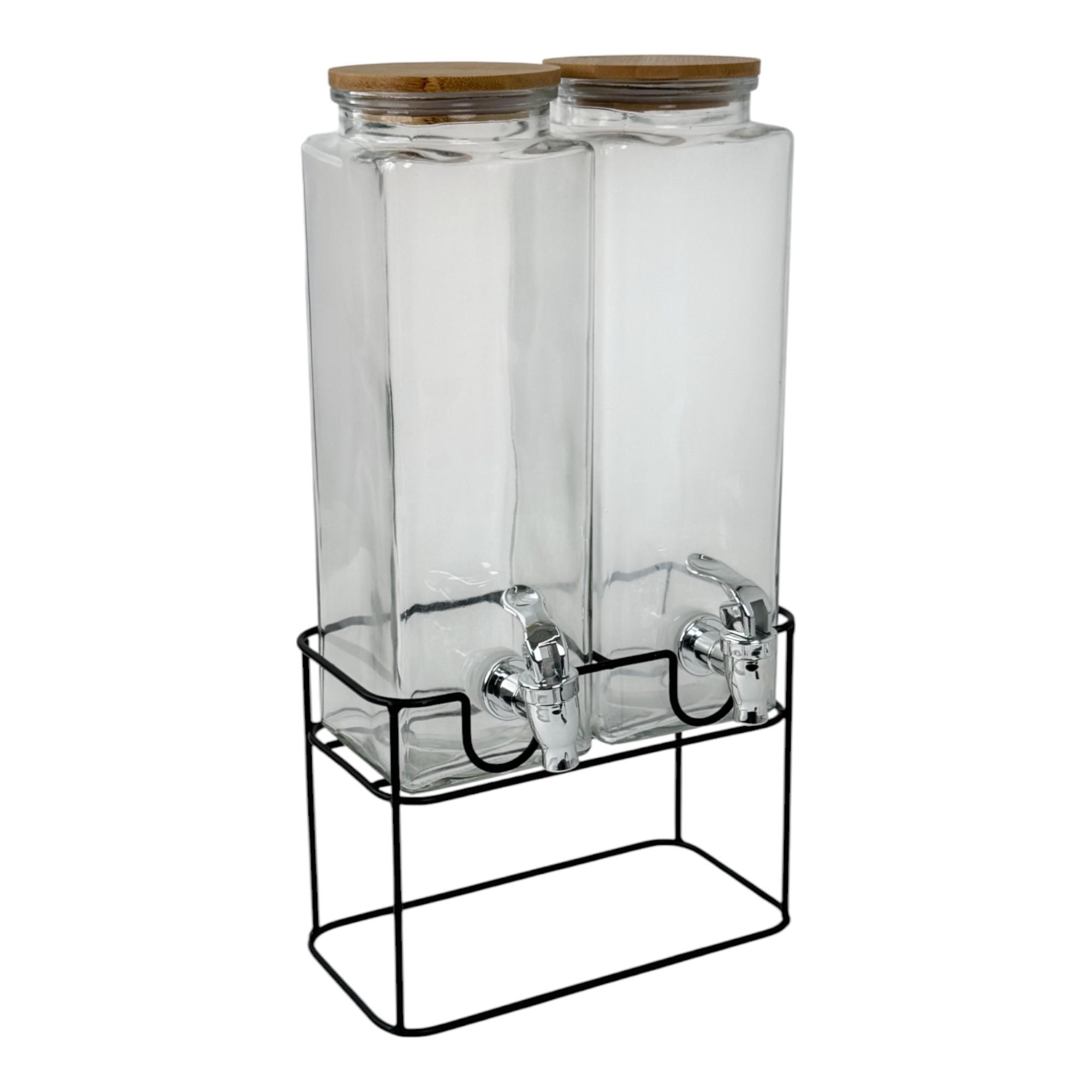 JG 2 TARROS VIDRIO CON SOPORTE - 354-130025