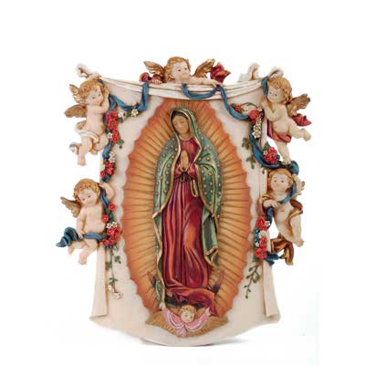 GUADALUPE 壁掛け マリア グアダルーペ マリア ウッドフレーム 壁掛け 立てかけ 国旗