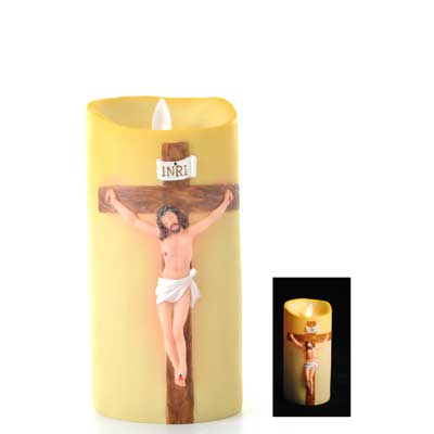 VELA JESUS CRUCIF. D/BATERIA