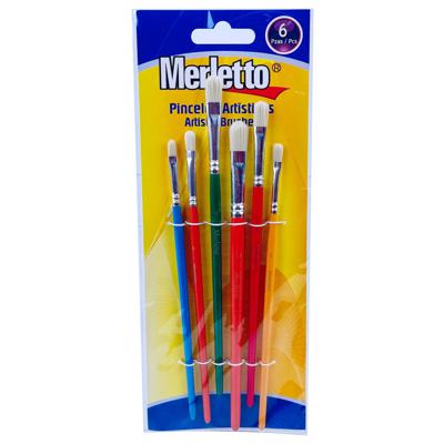 SET DE 6 PINCELES OVALADOS CON #2,4,6,8,10,12