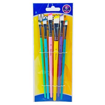 SET DE 6 PINCELES BISELADOS CON #2,4,6,8,10,12