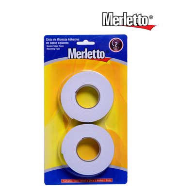 CINTA DOBLE CONTACTO 18MM x 2M x 2ROLLOS