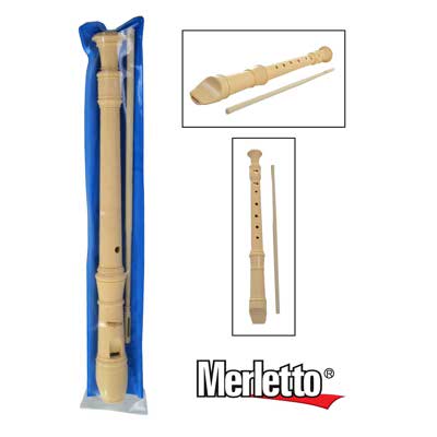 FLAUTA MUSICAL CON ESTUCHE Y LIMPIADOR 33CM