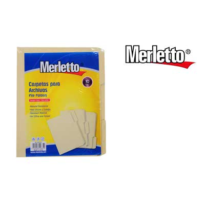 SET DE FOLDER MANILA 10PZ 160g