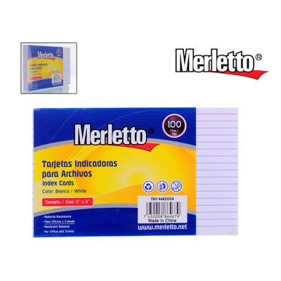 TARJETAS INDICADORAS PARA ARCHIVOS INDEX CARD BLANCO 5" x 8