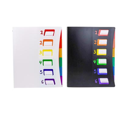 CARPETA CON SEPARADORES DE COLORES 6 DIVISIONES