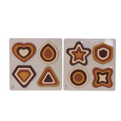 JUEGOS DIDACTICOS DE MADERAS DE FORMA GEOMETRIC (COLORES NEUTRALES)