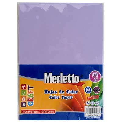 SET DE 100 HOJAS DE COLOR NEON SURTIDO 75GSM