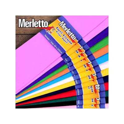 SET 10 PAPEL CRESPON 10 COLORES BASICO 20% 171GSM