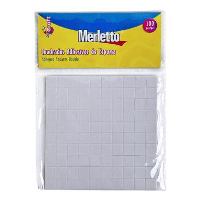 SET DE CUADRADOS DE ESPUMA 100PZA 10x10x2mm BLANCO