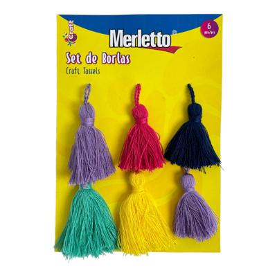 SET DE 6 BORLAS SURTIDAS 1.5cmx4cm