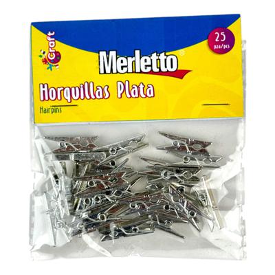 HORQUILLAS PLATA 25PZAS 2.5cm