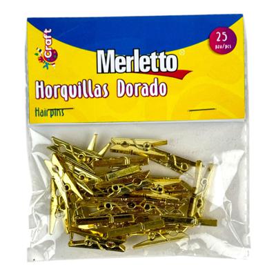 HORQUILLAS DORADO 25PZAS 2.5cm