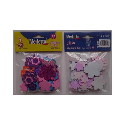 ADHESIVO DE FOMI 56PZA MINI FLORES SILVESTRES