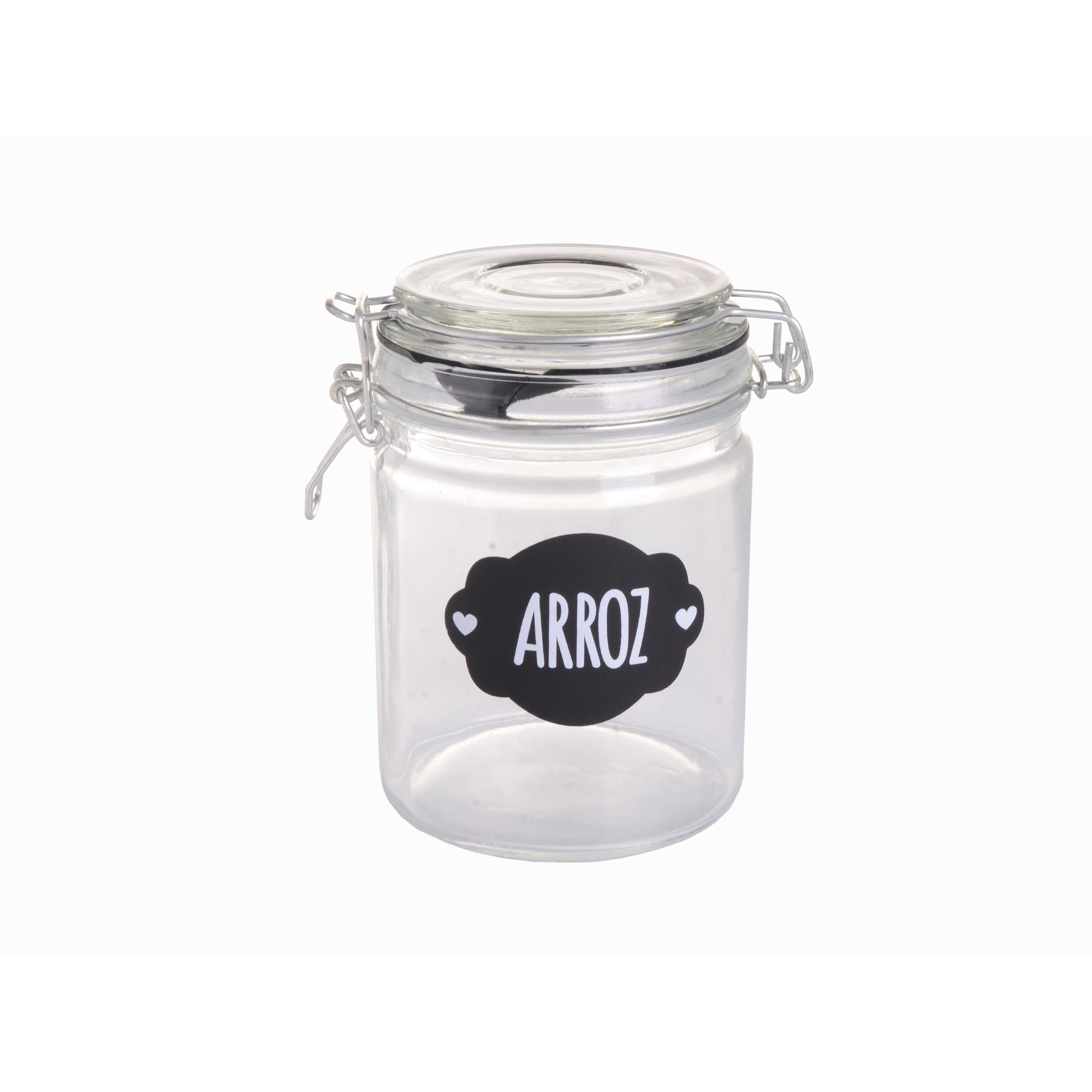 GLASS STORAGE JAR WITH GLASS C - 411-064994