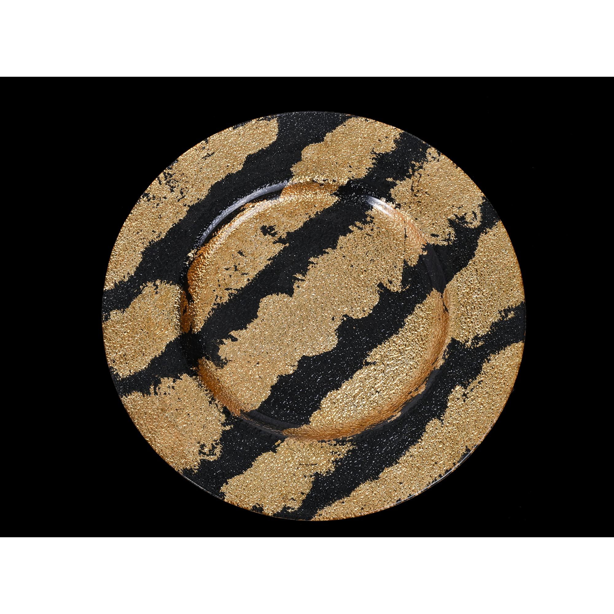 GOLD FOIL GLASS POINT CHARGERS - 412-900112