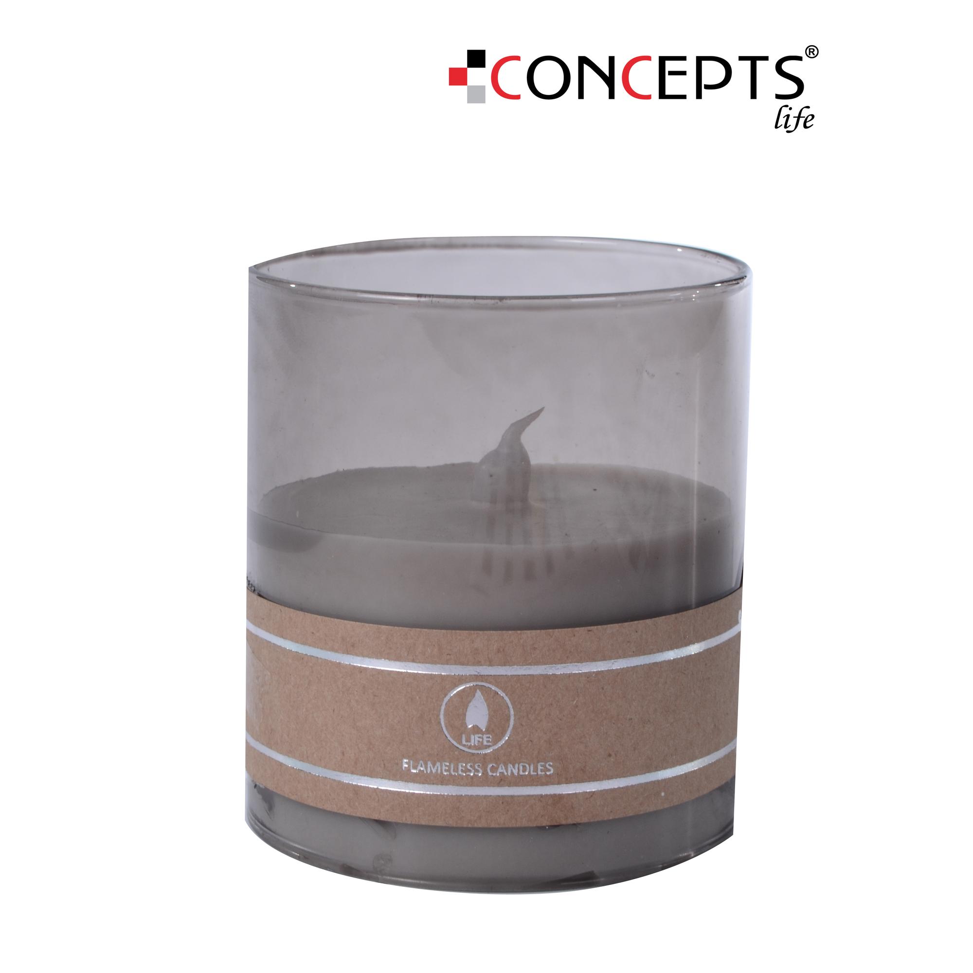 VELA COM BASTÃO DE VIDRO LED D8x9cm - 415-651161
