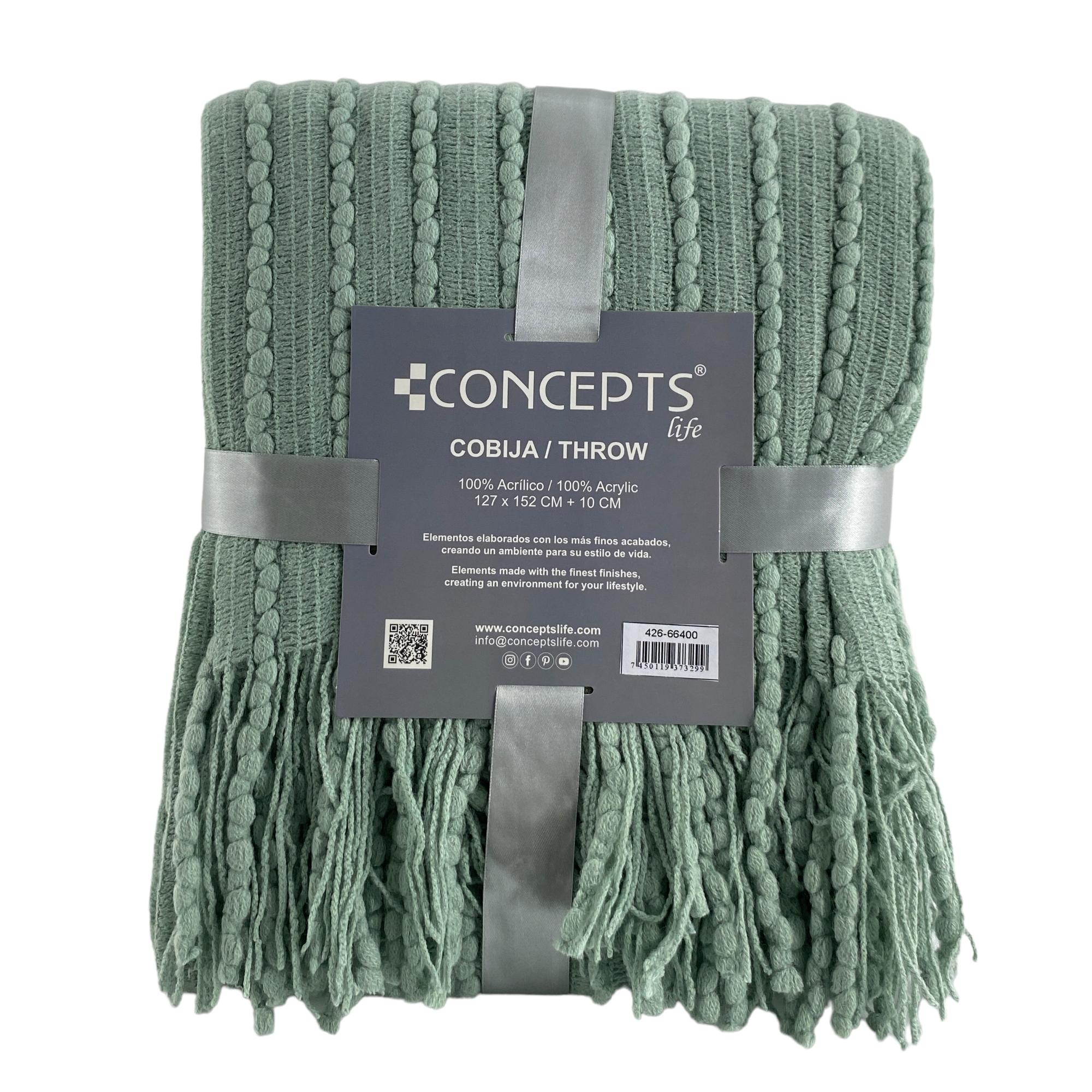 KNITTED THROW 127X152CM+10CM - 426-66400