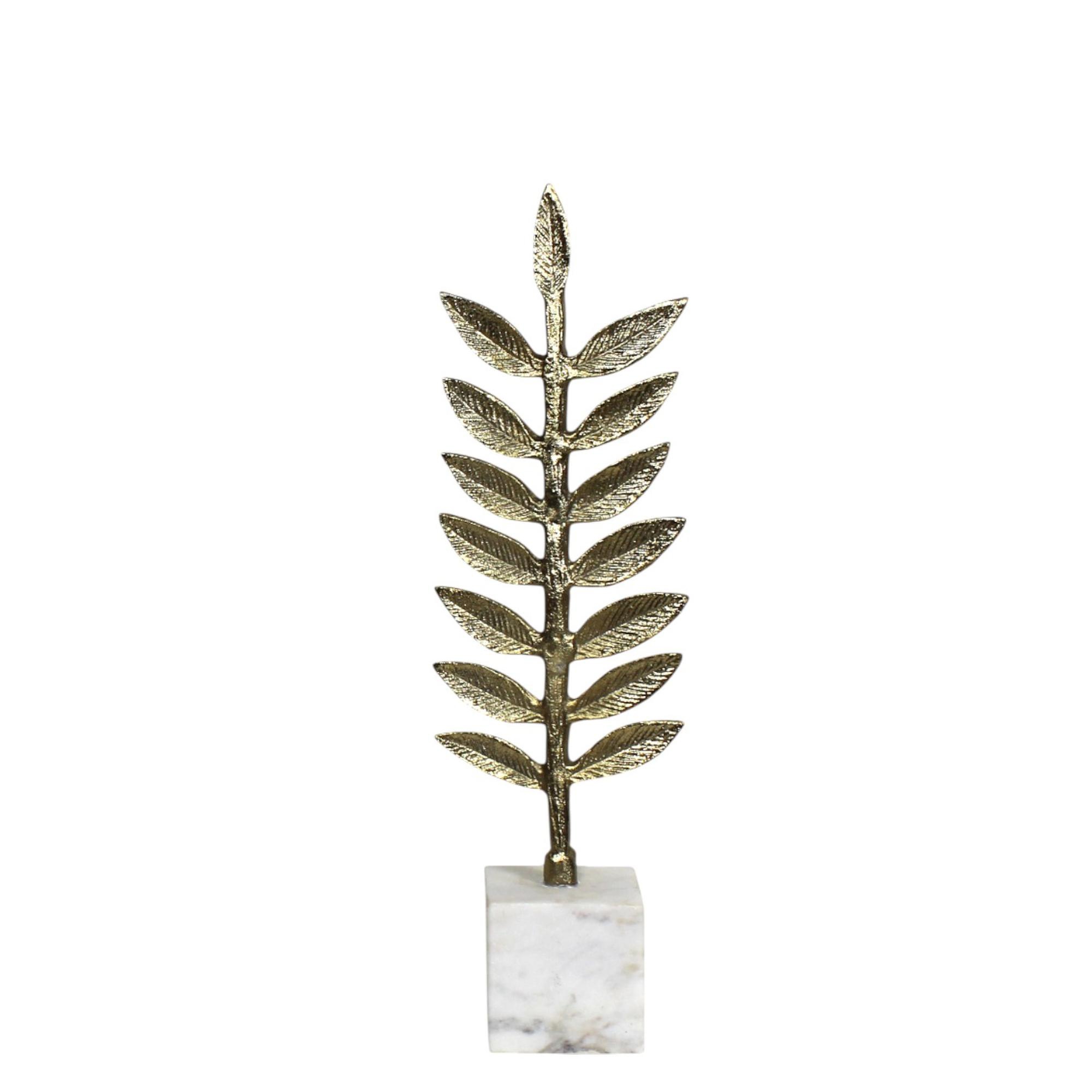 decorative leaf with marble base - 429-860049