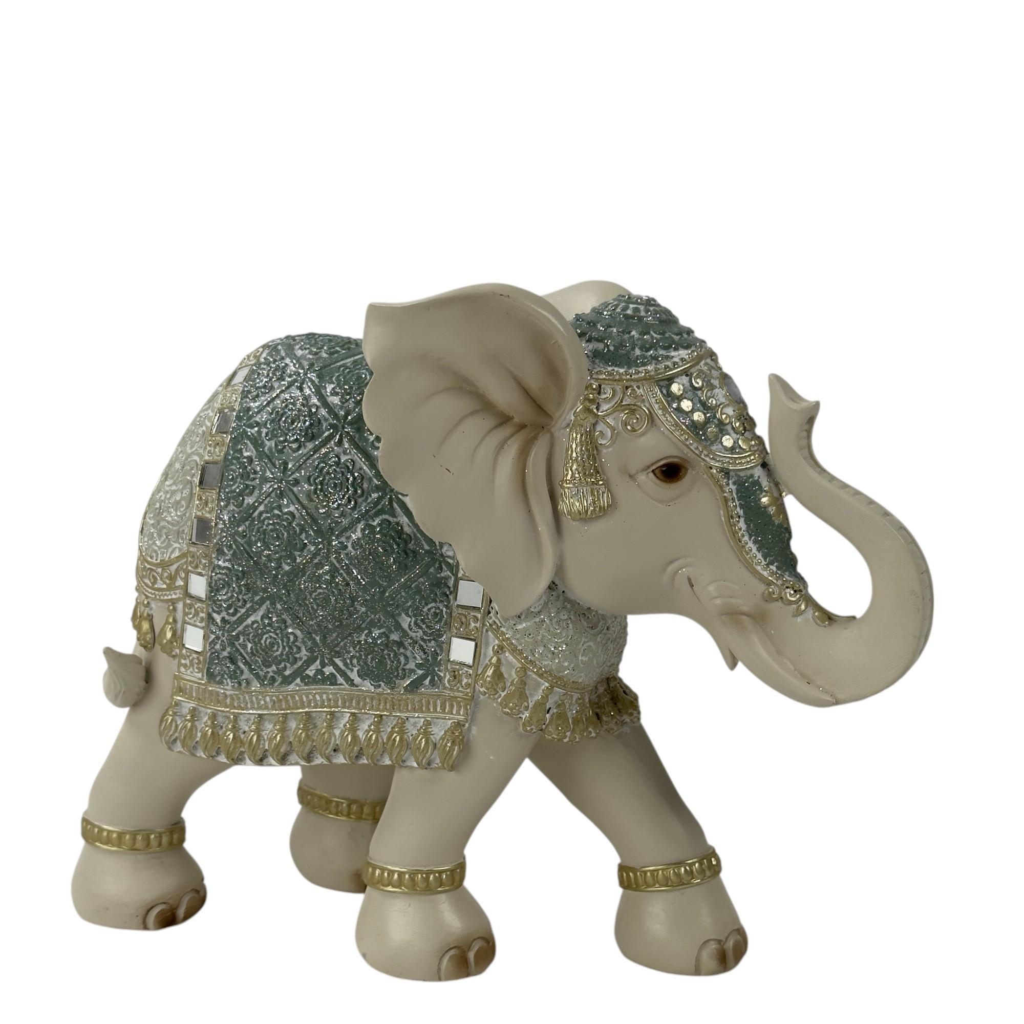 DECORAÇÃO DE ELEFANTE 28,5X10,5X22CM - 437-0420280