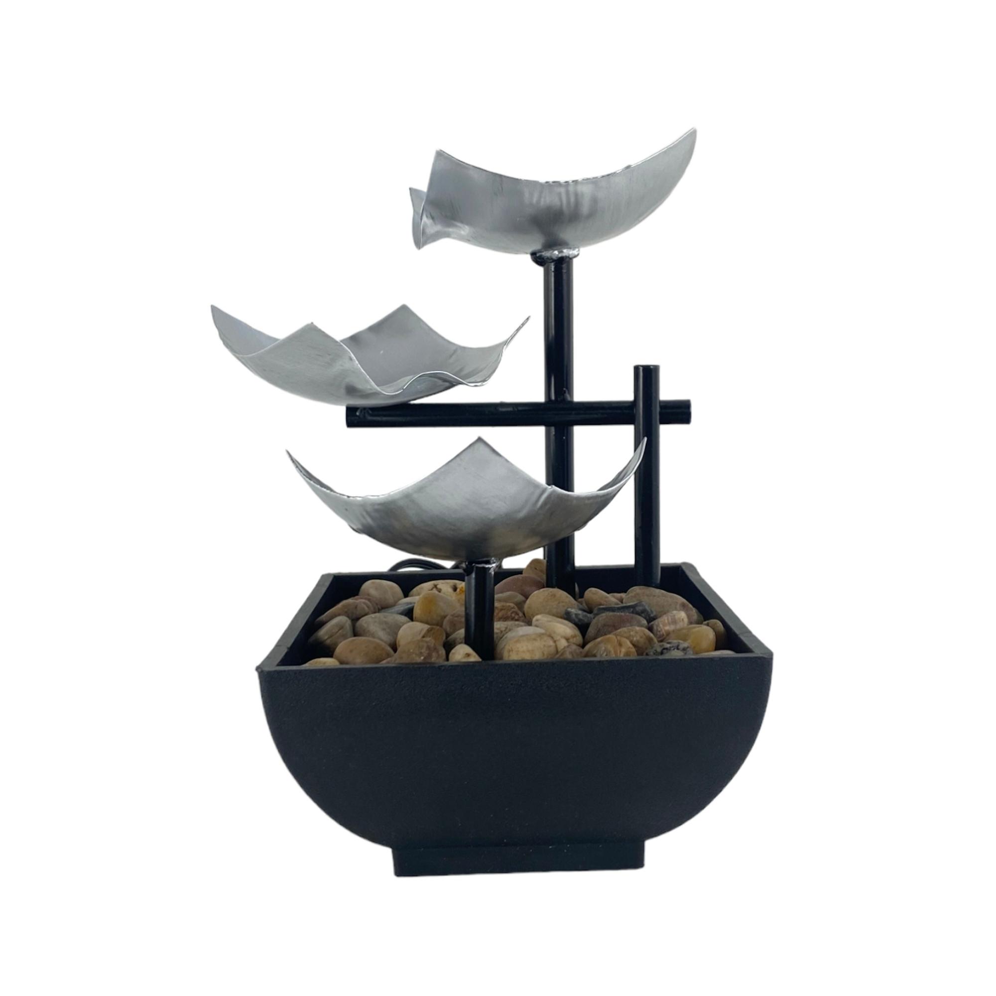 IRON / PLASTIC FOUNTAIN DCOR 110V W. WARM LIGHT - 437-7410985/1