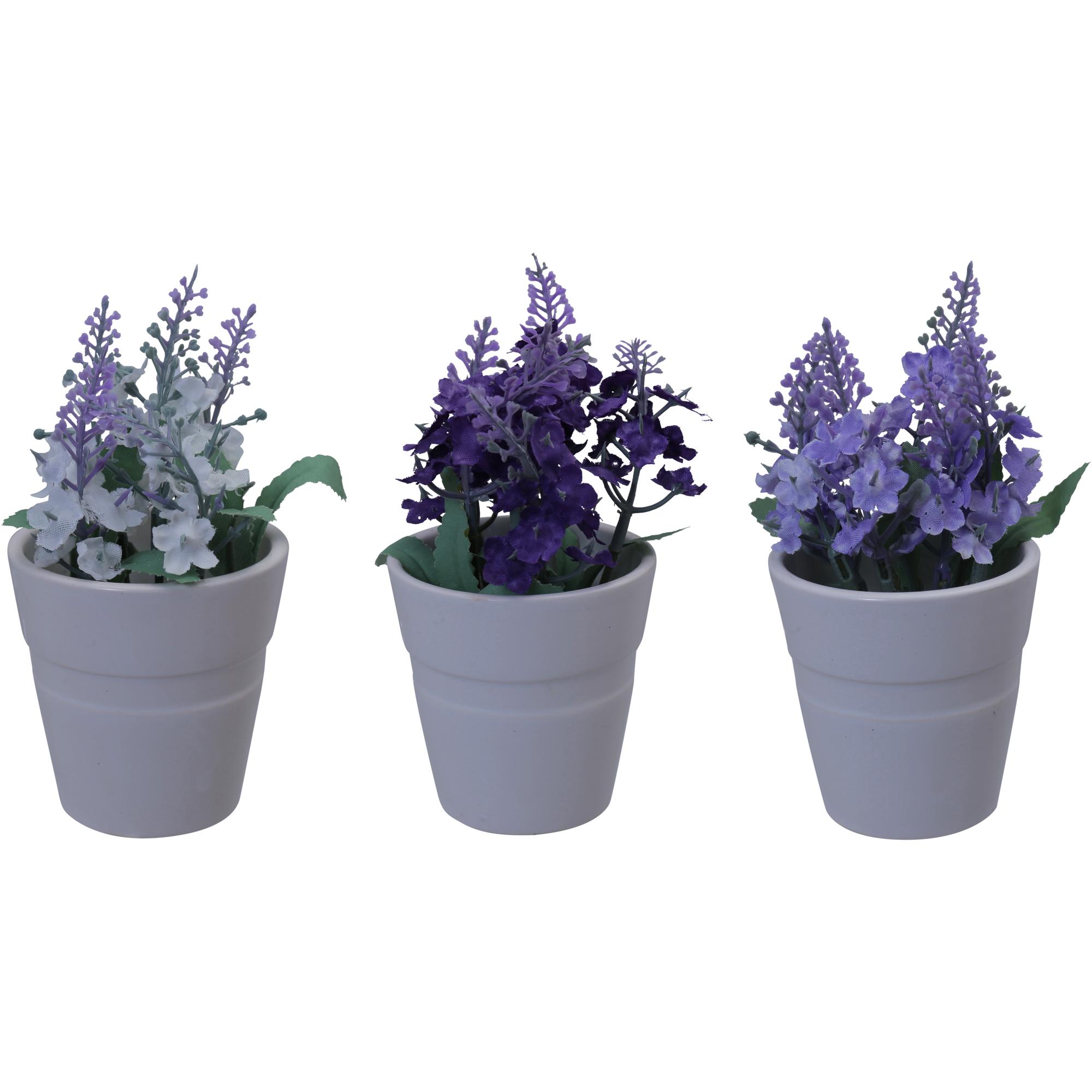POT W/ PLASTIC PLANT DCOR - 439-357008