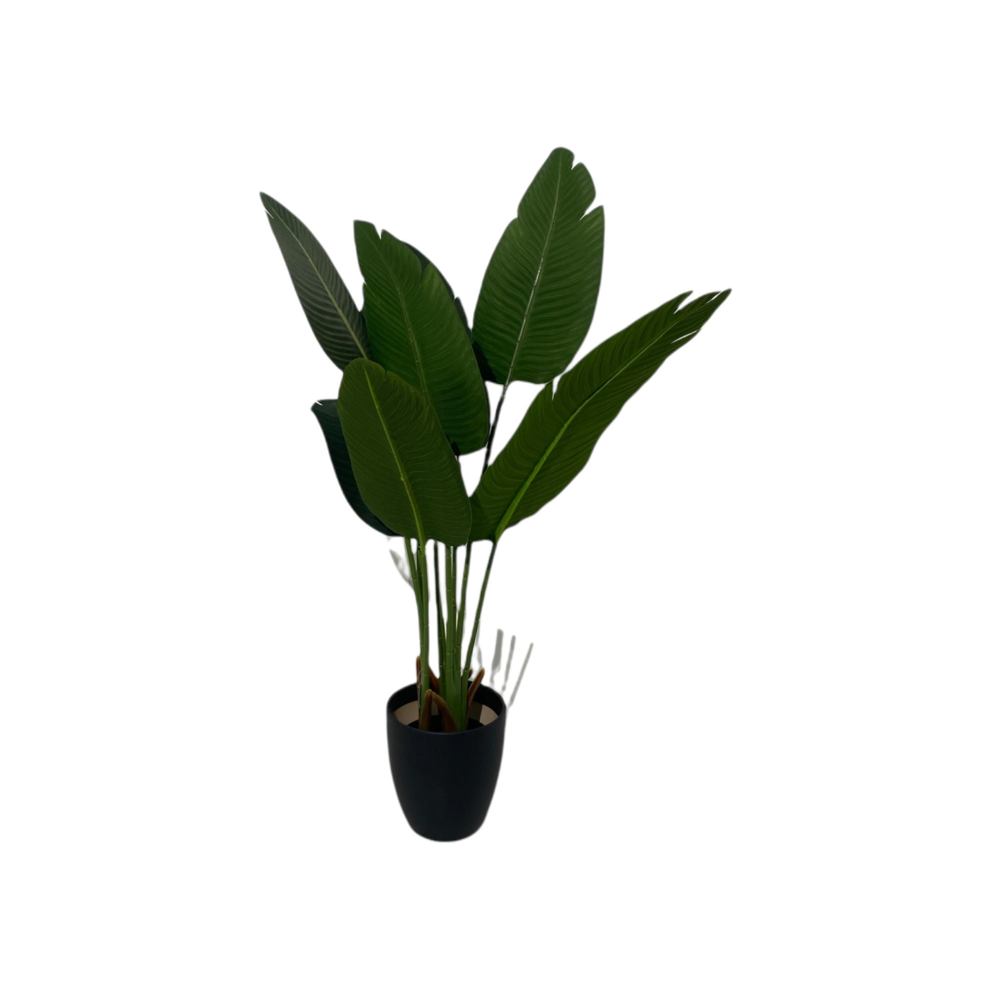 PLASTIC PLANT + CERAMIC POT - 439-357218