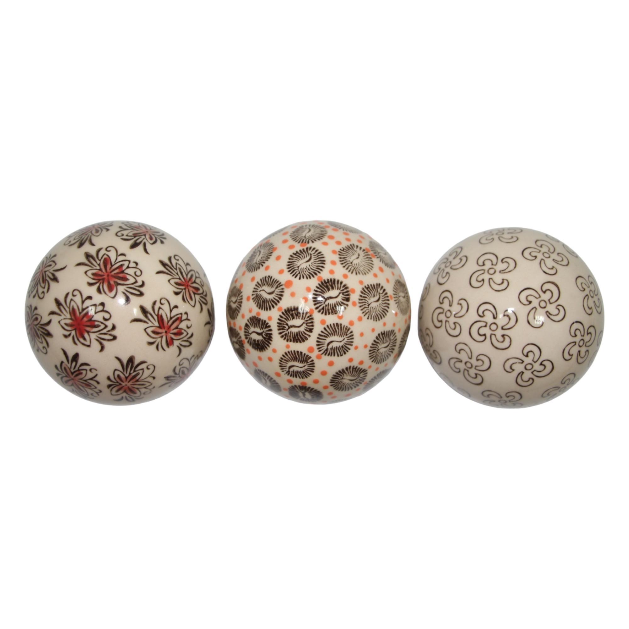 ESFERAS DE DECORAÇÃO 3 MOD 8X8X8CM - 442-540236