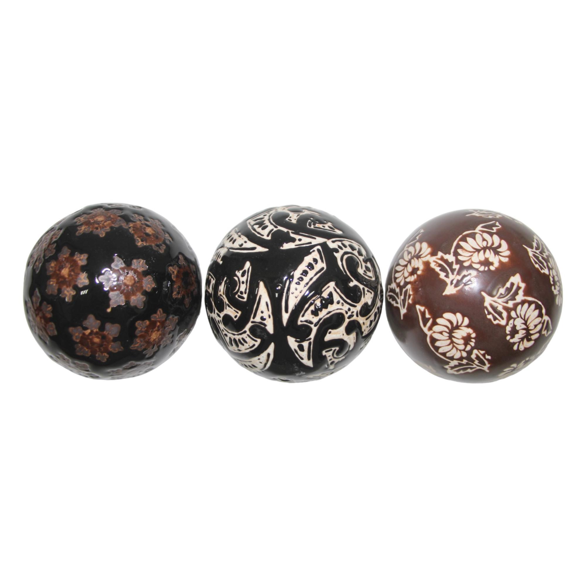 ESFERAS DE DECORAÇÃO 3 MOD 8X8X8CM - 442-540237