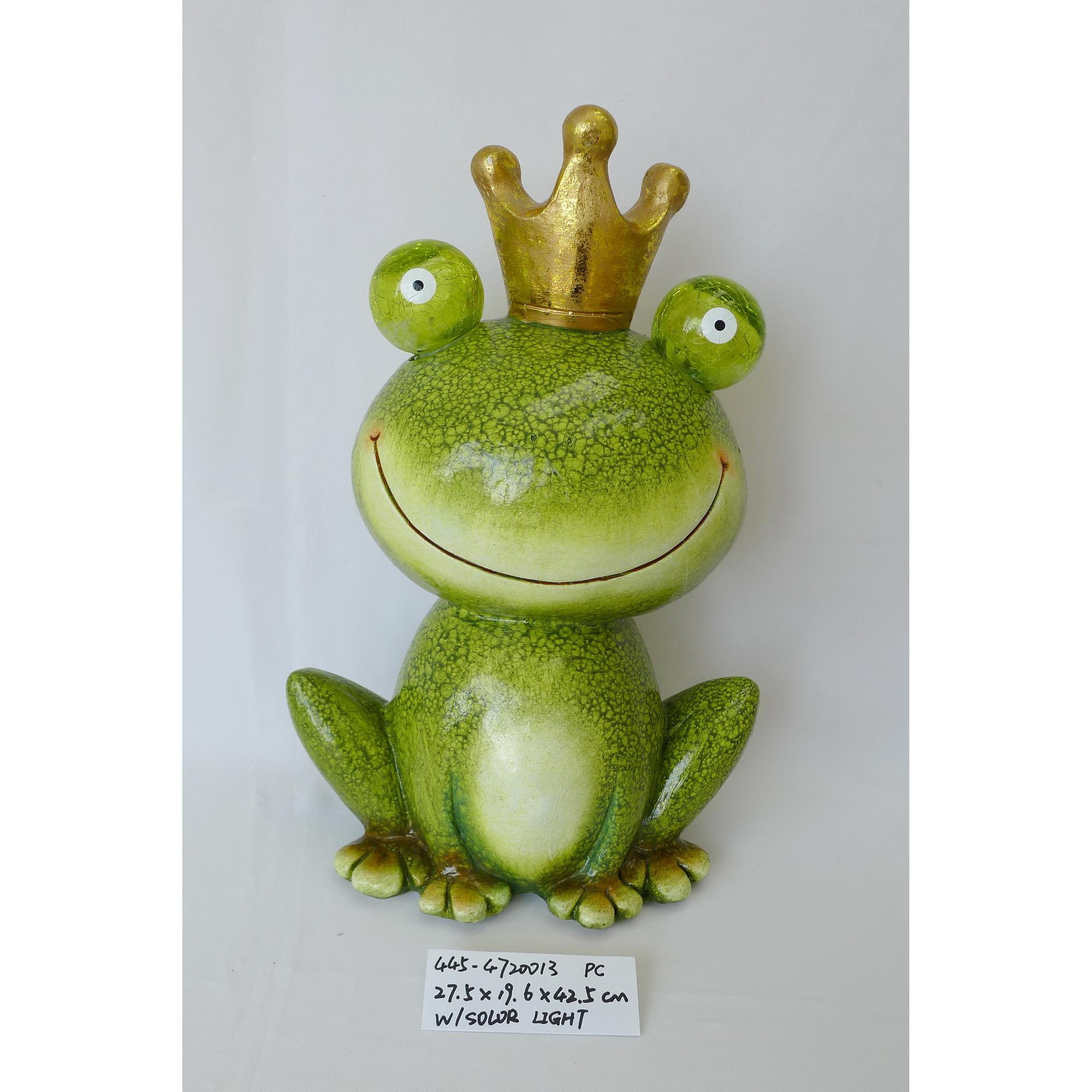 MGO FROG DECOR WITH SOLAR LIGHT - 445-4720013