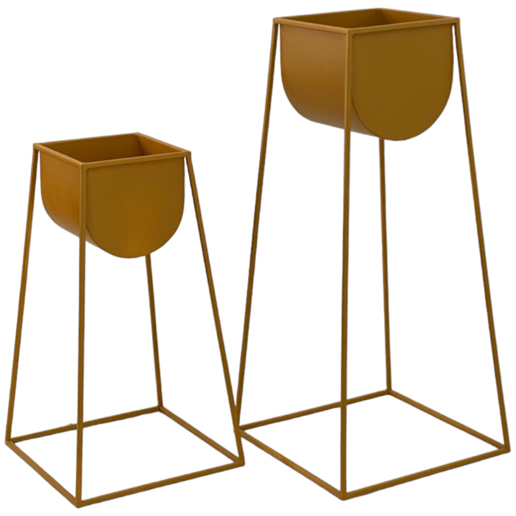 S/2 IRON PLANTER POTS - 448-5915619