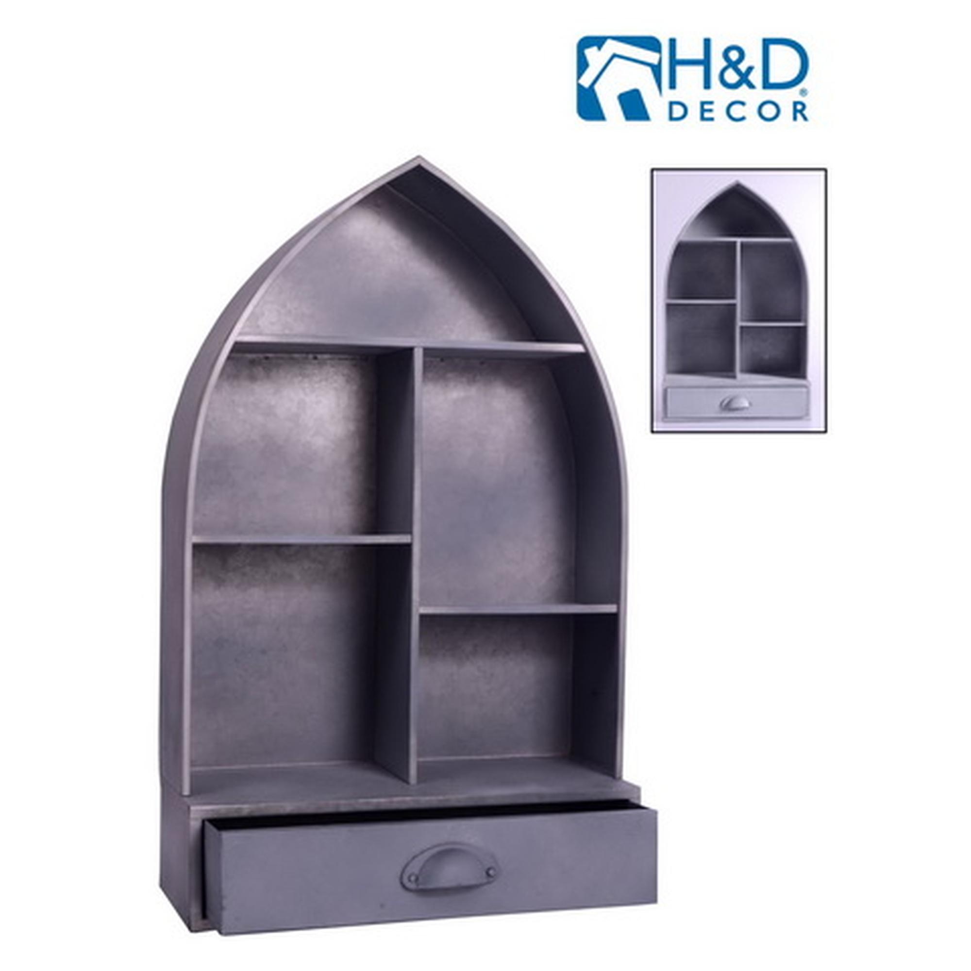 IRON WALL RACK W/ HOOK - 449-150153