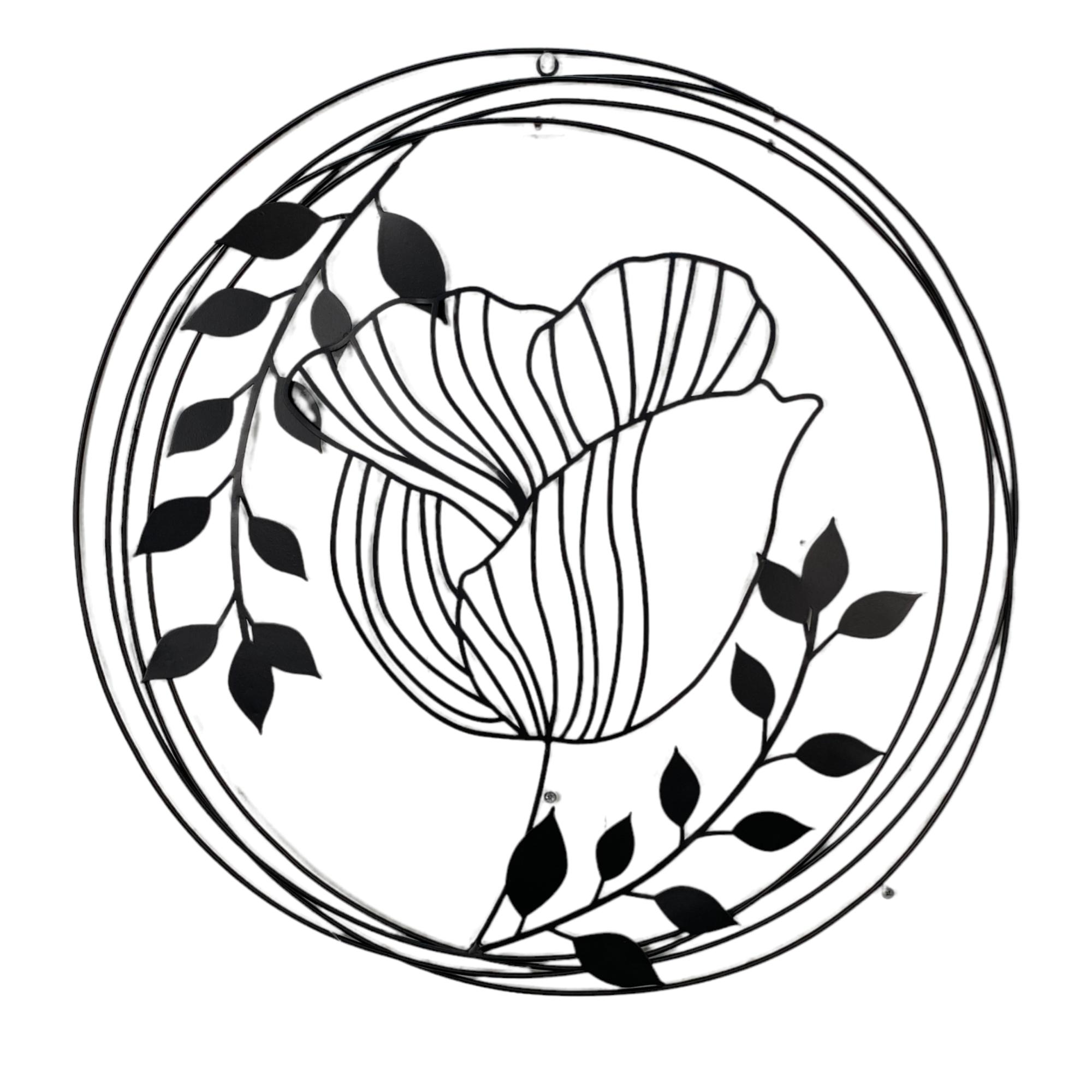 IRON FLOWER WALL DCOR - 449-966881