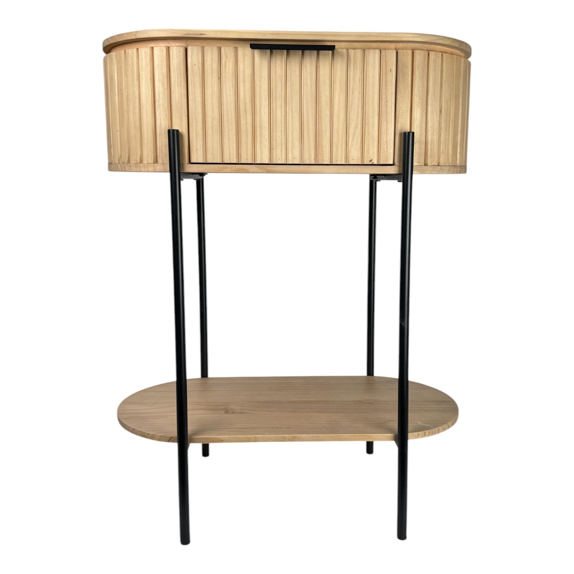 WOODEN SIDE TABLE  W / DRAWER - 454-1300138