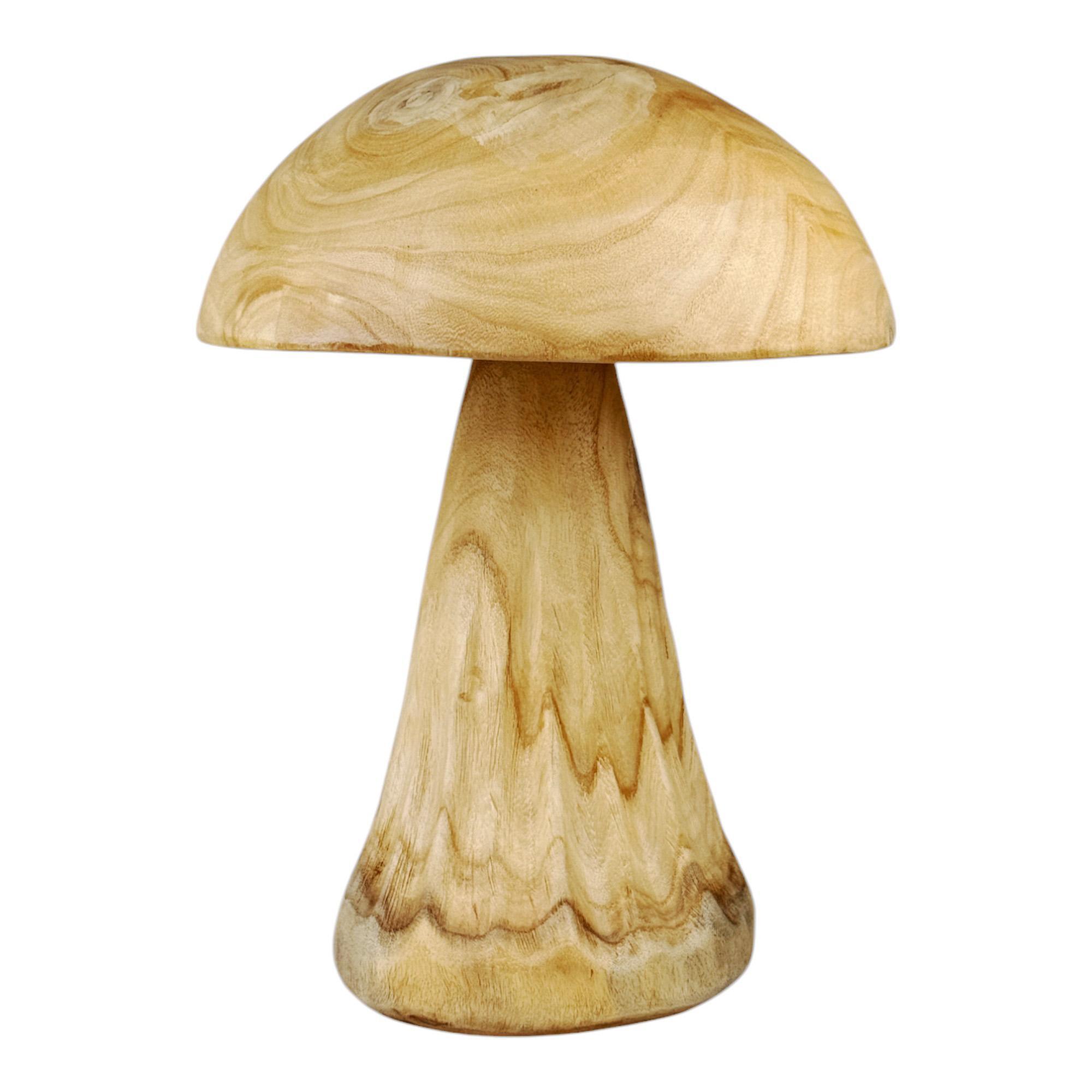 WOODEN MUSHROOM DCOR - 454-5900015