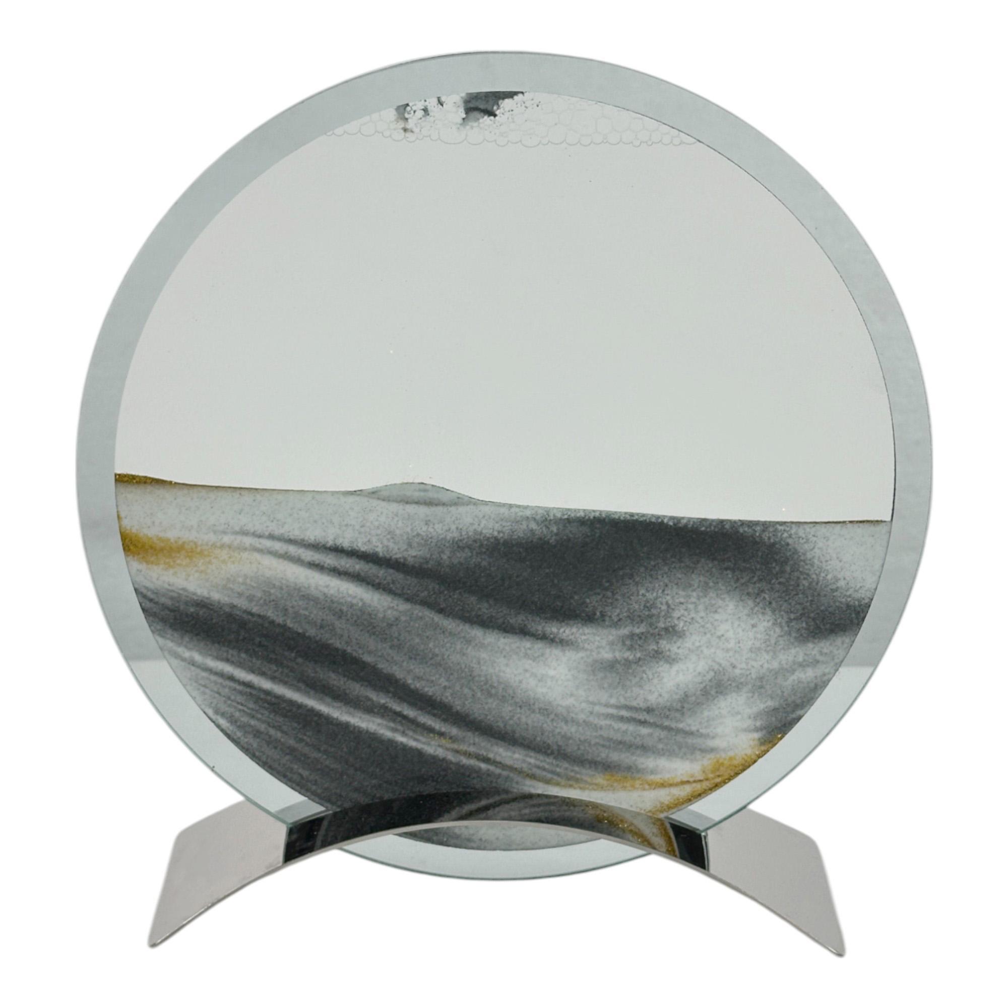sand picturewith metal standdia 25cmblack sands - 455-32618