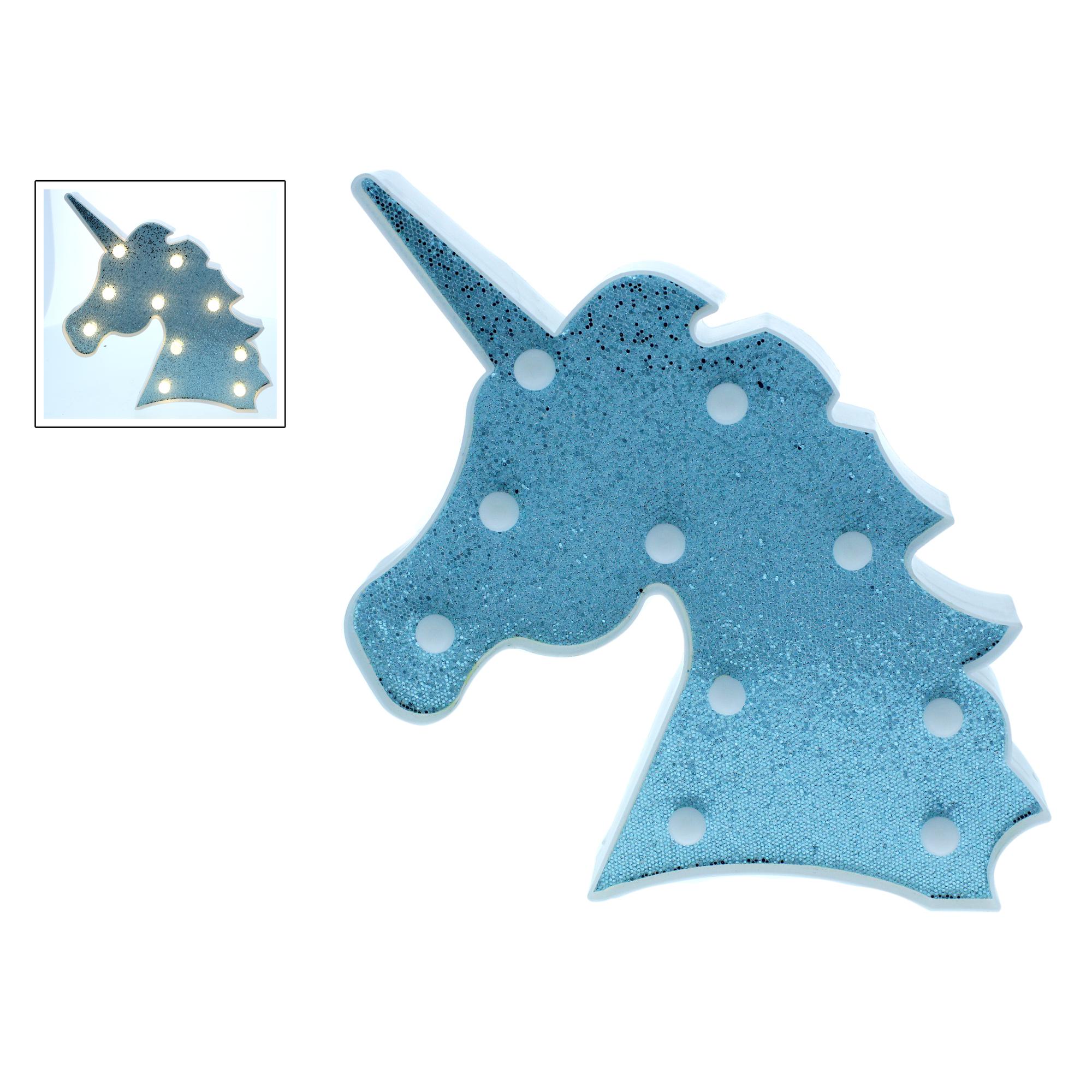 GLITTER LED BOX - UNICORN - BL - 531-29182