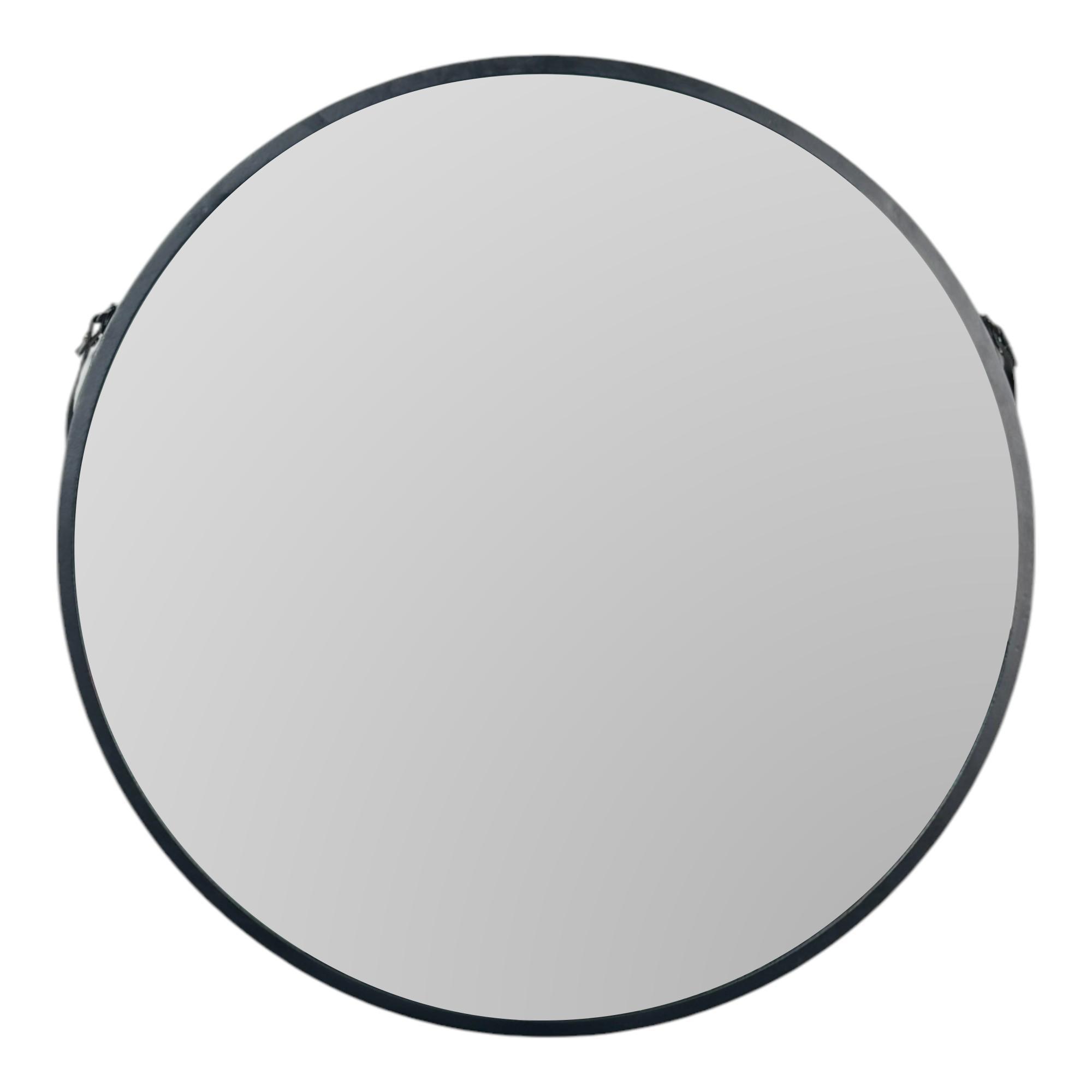 metal wall mirror with leatherband
60x60cm - 532-50177