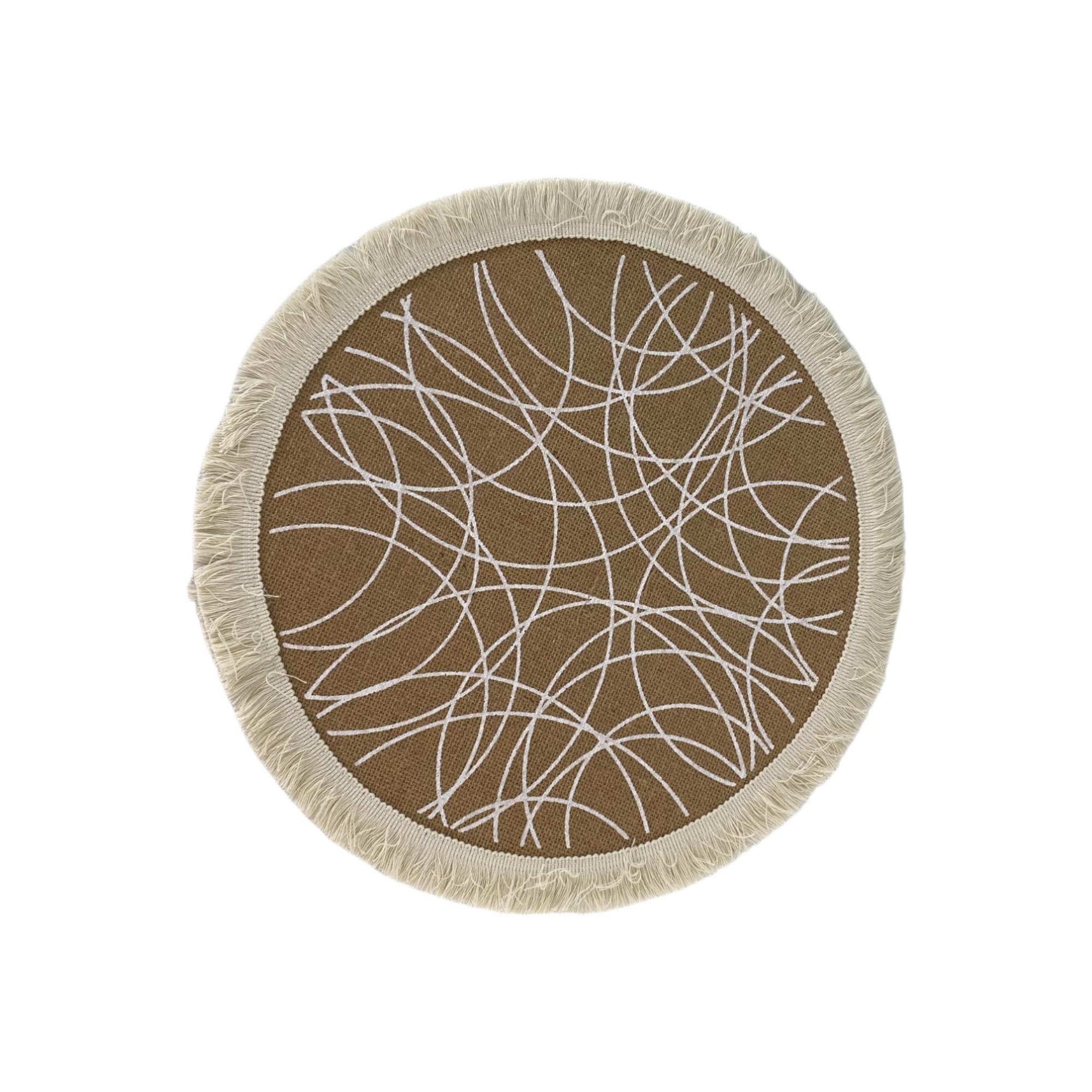 Jute placemat with fringe Material: jute
Size:38cm - 537-75457