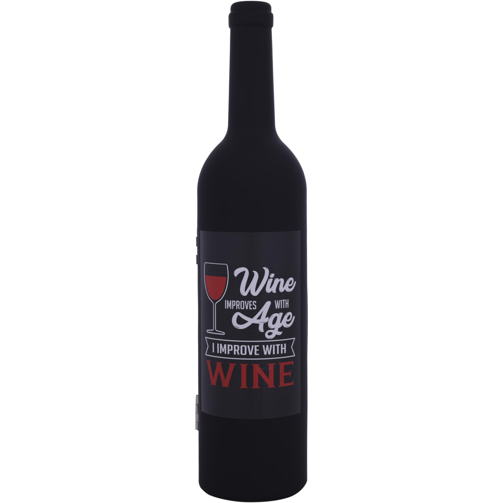 big size black bottle with waiter's corkscrewstoppercollarfo - 567-41731