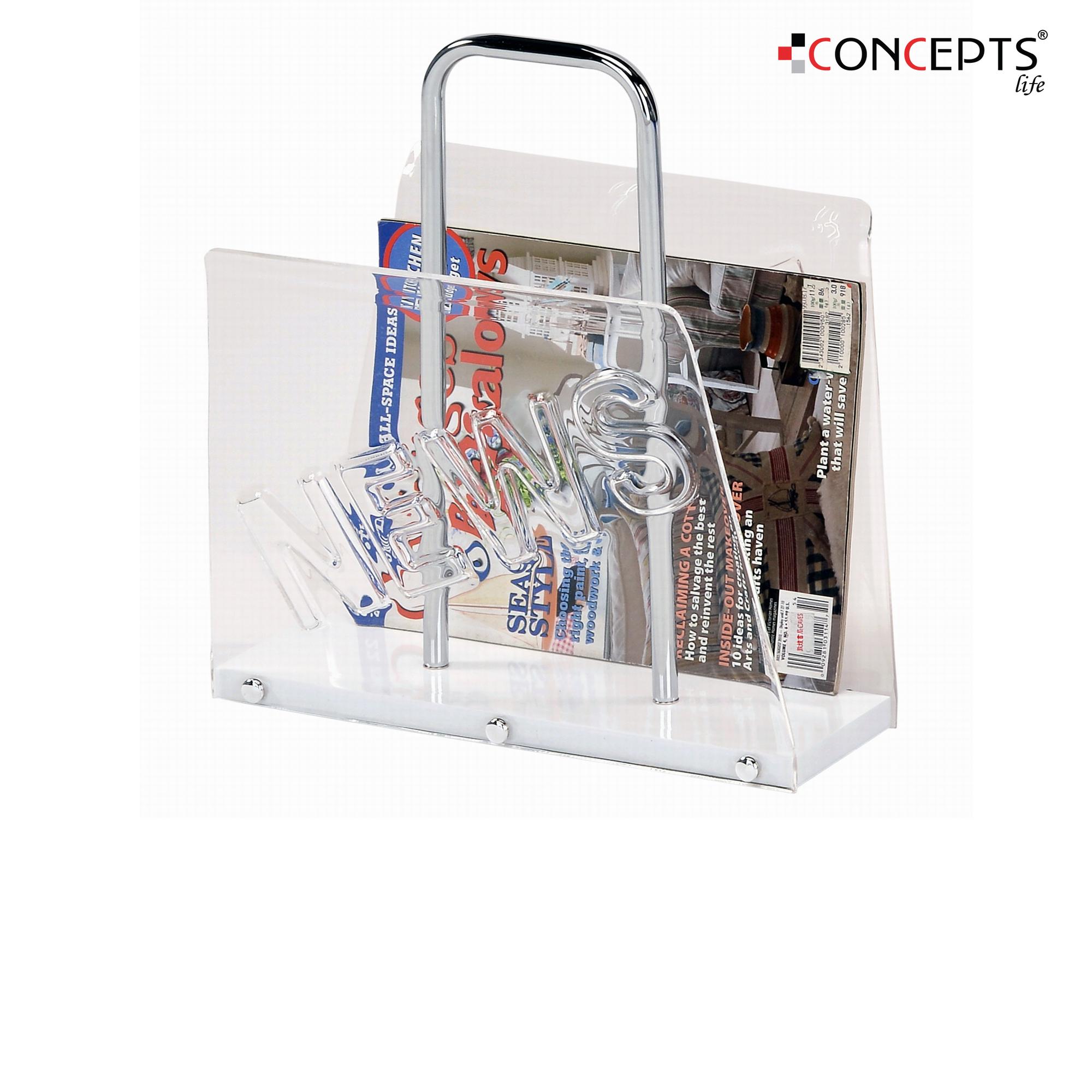 ACRYLIC MAGAZINE RACK, OVERALL - 567-481036