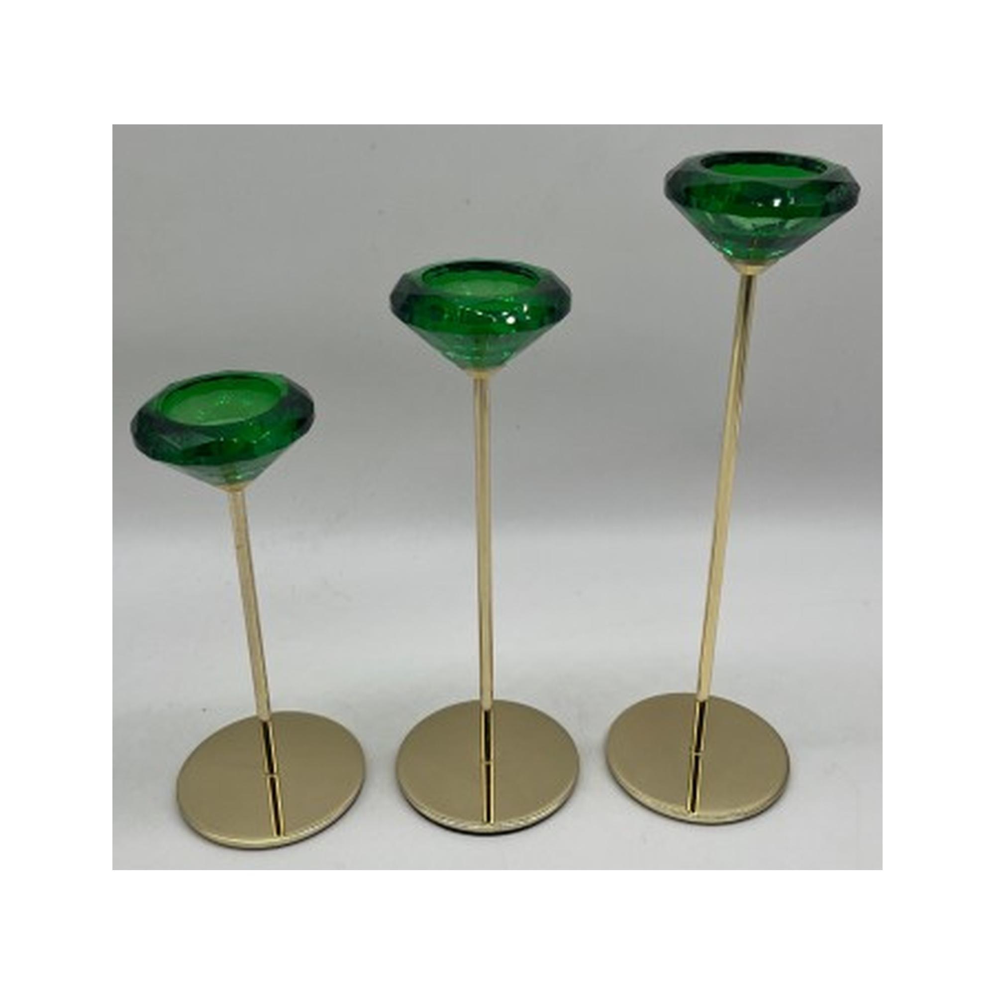 CANDLE HOLDER CRYSTAL SET - 567-57332